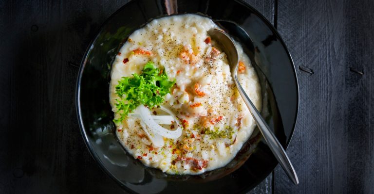 Risotto med smöriga kräftor