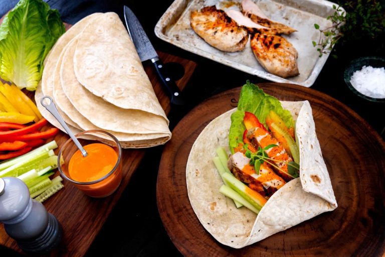 Wraps med grillad kyckling