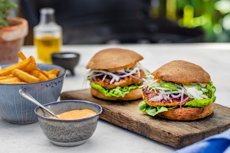 Korean chicken burger