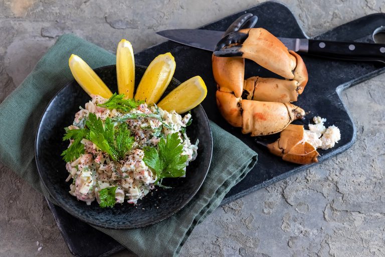 Krämig Krabbsallad med äpple