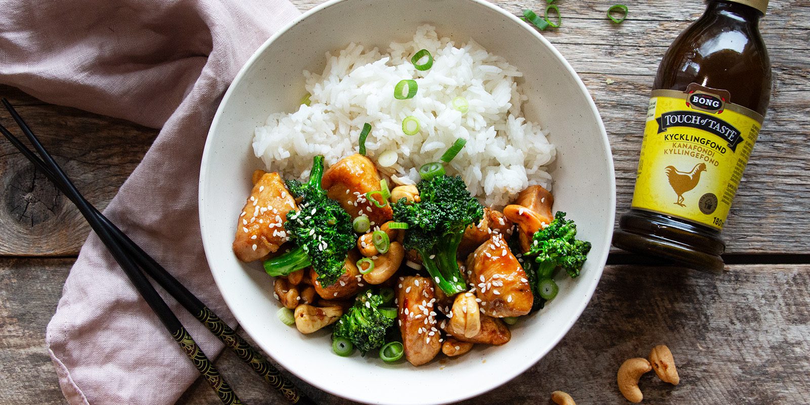 Wokad kyckling med broccoli