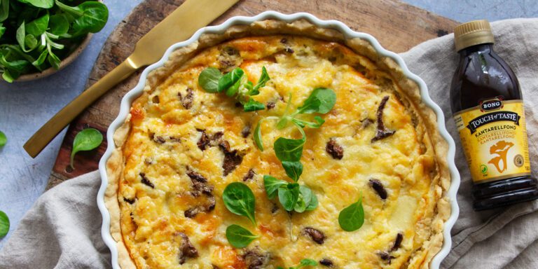 Krämig kantarellpaj