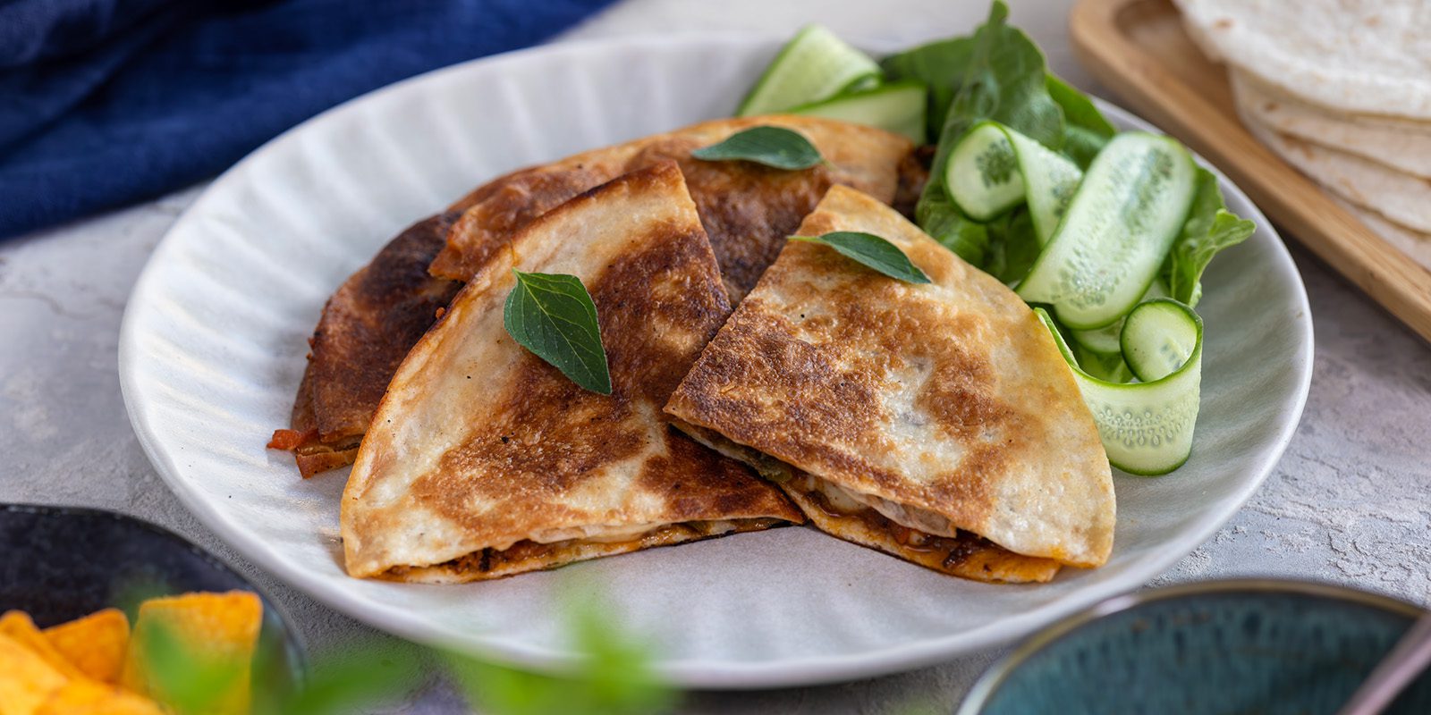 Rest-quesadillas med tacofärs